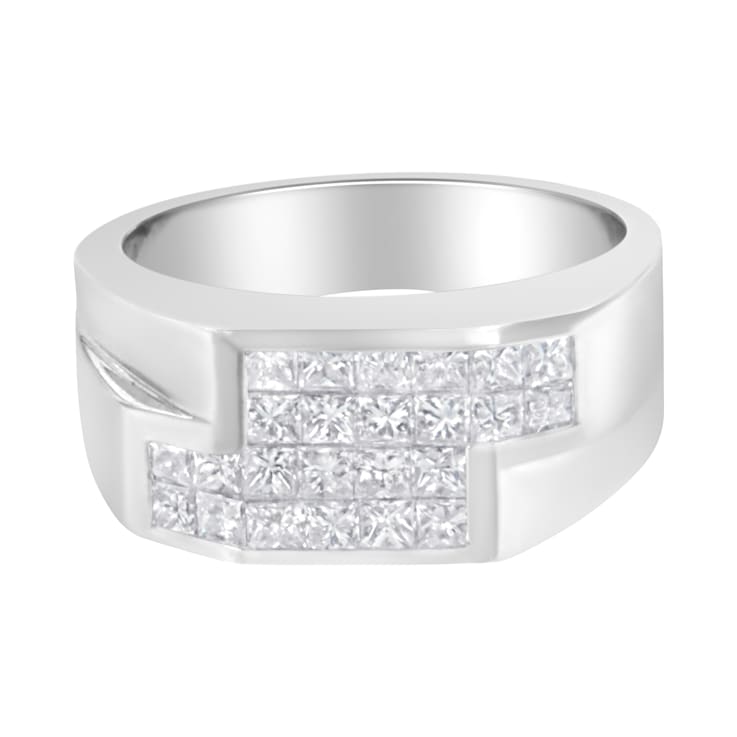 14K White Gold Diamond Cluster Ring (1 3/4 cttw, G-H Color, VS2-SI1 Clarity)