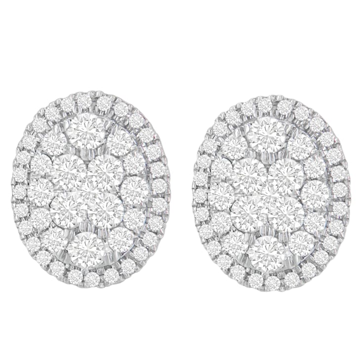 14K Yellow Gold 1 3/4ctw Round Cut Diamond Earrings