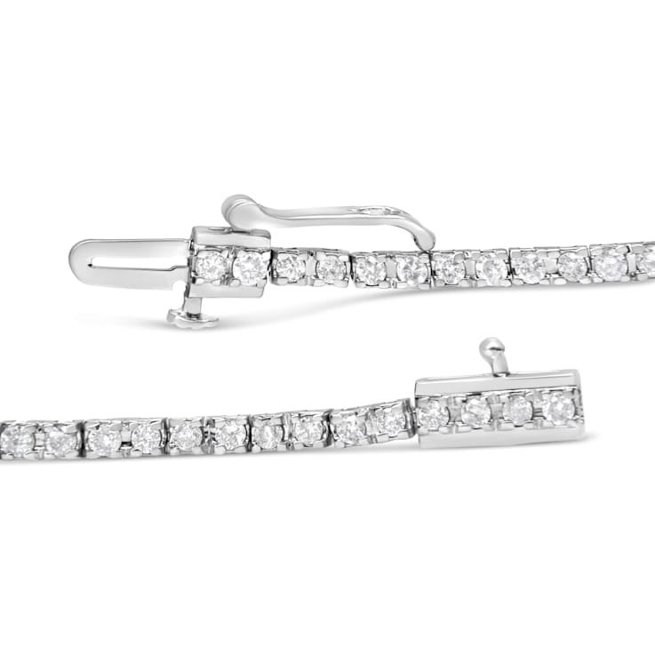 2.00ctw Round White Diamond 10K White Gold Tennis Bracelet