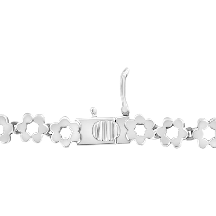 14K White Gold IGI Certified 8.0ctw Diamond Graduating Riviera Necklace
(H-I Color, I1 Clarity)