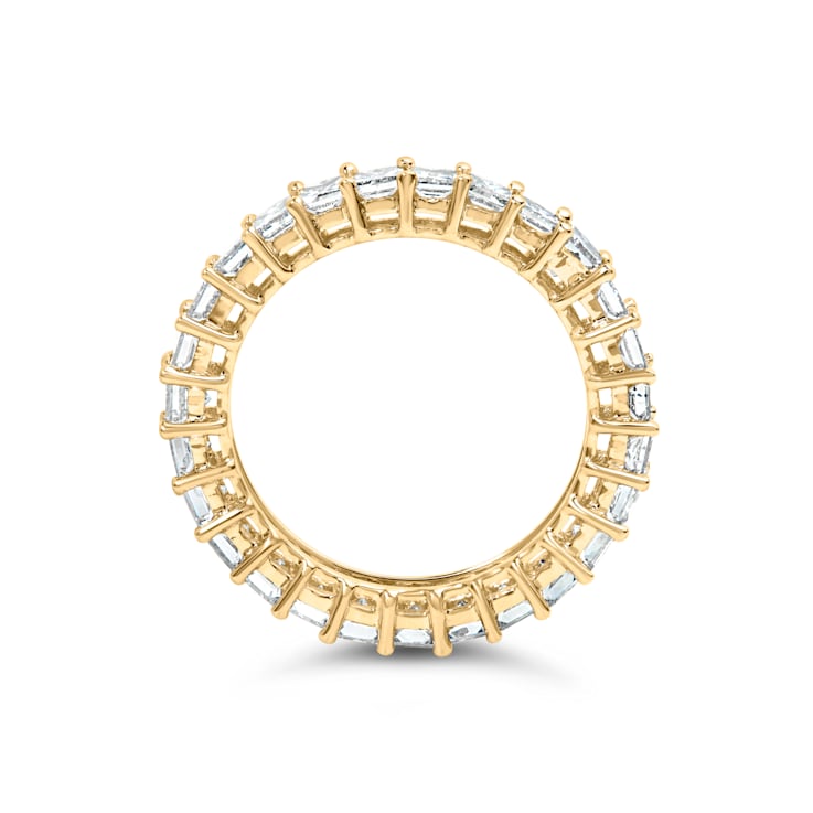 14K Yellow Gold 3.0ctw Princess-cut Diamond Eternity Band Ring