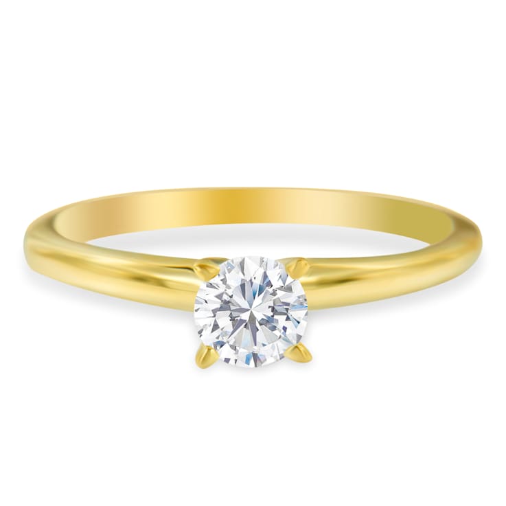 0.50ctw Diamond Solitaire 14K Yellow Gold Engagement Ring