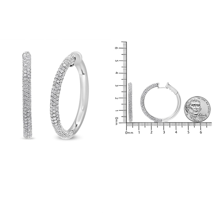 18K White Gold 2 1/3ctw Pave Set Diamond Semi Eternity