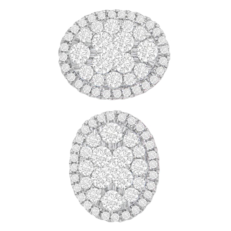 14K Yellow Gold 1 3/4ctw Round Cut Diamond Earrings