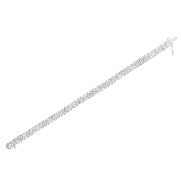 Sterling Silver 2 1/6 ct TDW Diamond Tennis Bracelet
