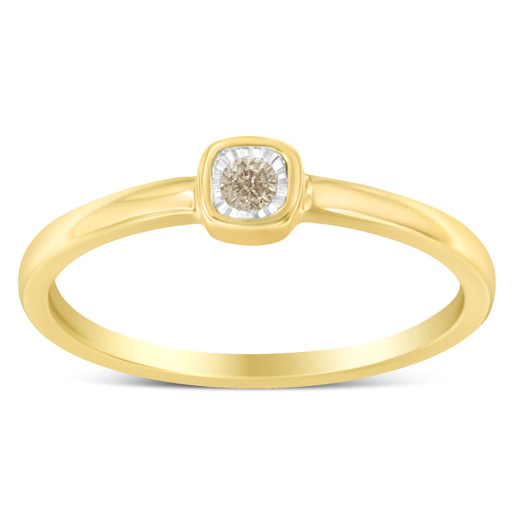 14K Yellow Gold Over Sterling Silver 1/20 Carat Diamond Promise Ring
(J-K Color, I1-I2 Clarity)