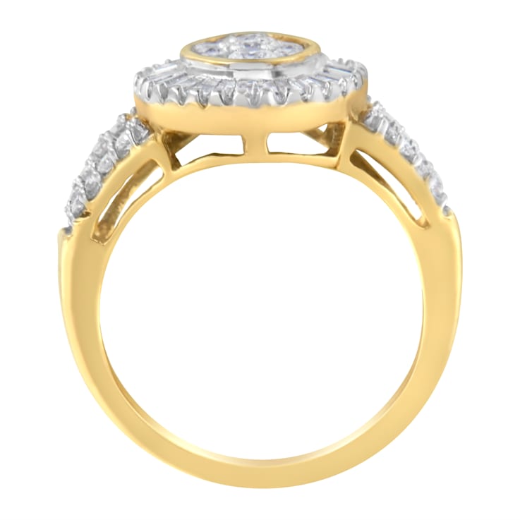 10kt Yellow Gold Diamond Cocktail Ring (1 cttw, H-I Color, SI2-I1 Clarity)