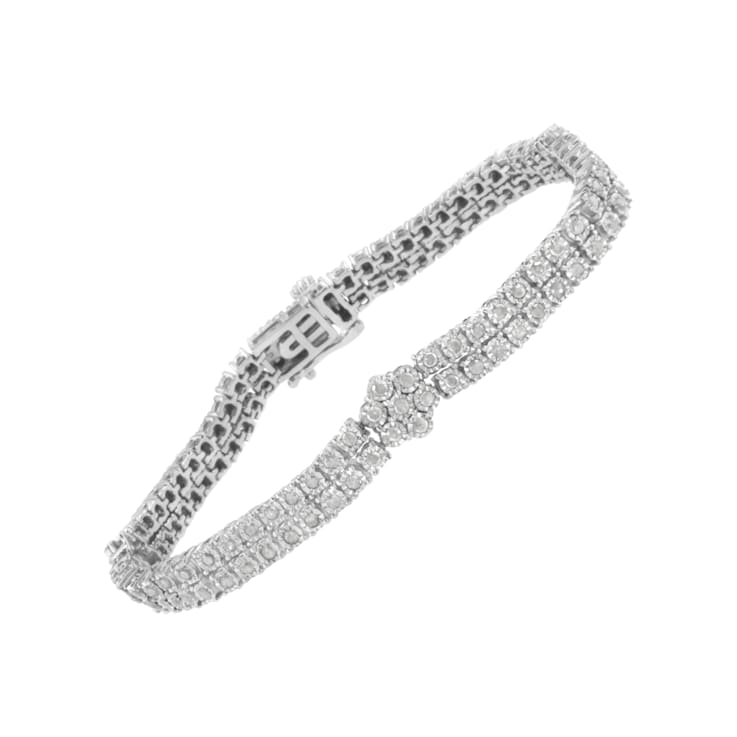 Two Row Adjustable Diamond Tennis Bracelet 2ctw at Diamon