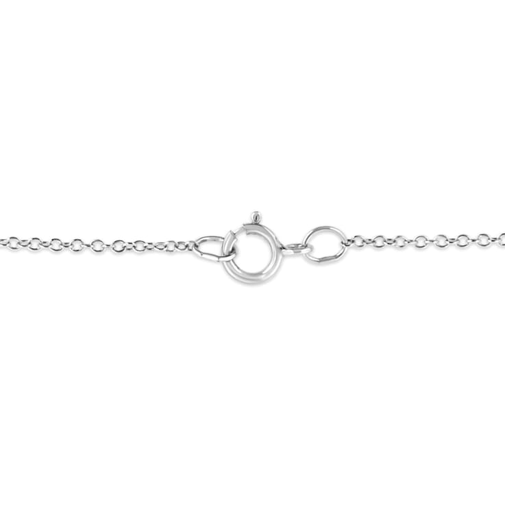 .925 Sterling Silver Prong-Set Diamond Accent Starfish Pendant Necklace
- Size 18"