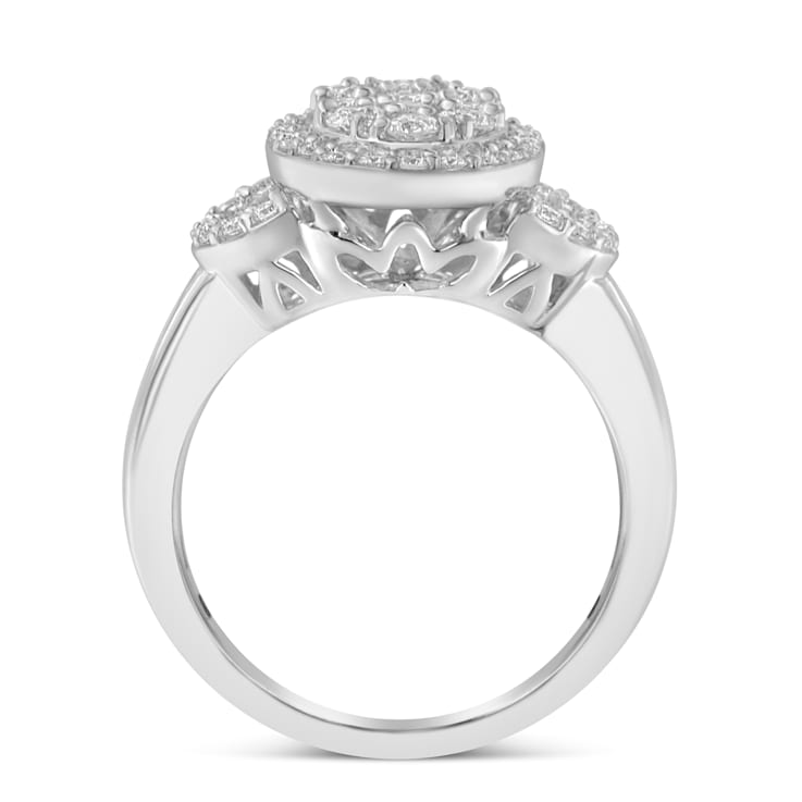 10K White Gold 1.0ctw Diamond Vintage-Inspired Art Deco Ring (G-H Color,
SI1-SI2 Clarity)