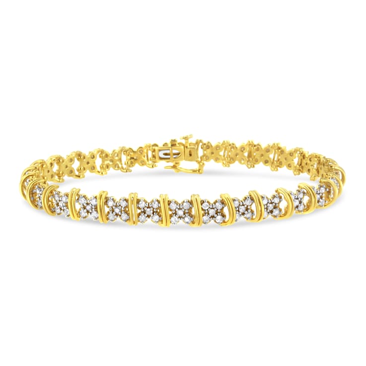 Diamond Flower Cluster Bracelet (B0530) – R&R Jewelers