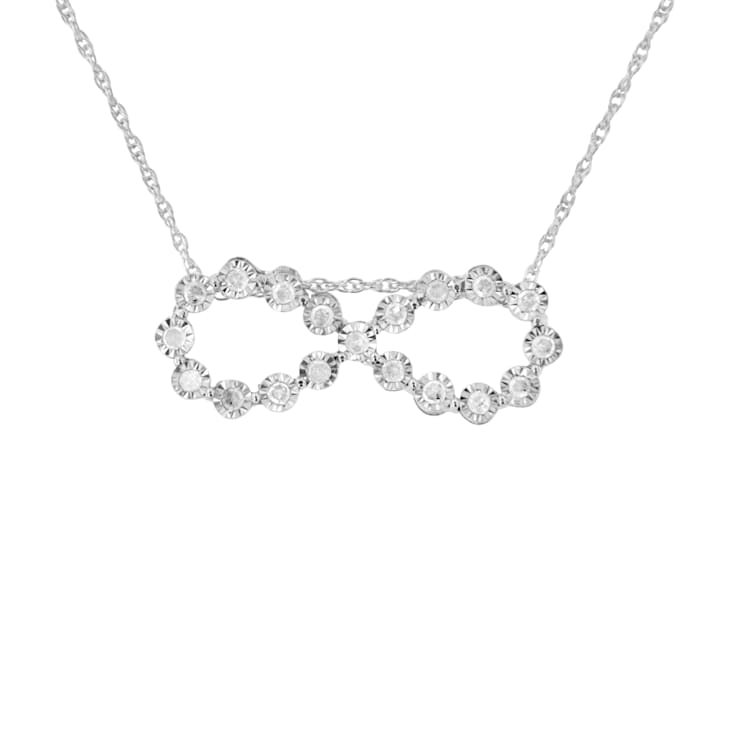 0.25ctw Diamond Infinity Sterling Silver Necklace