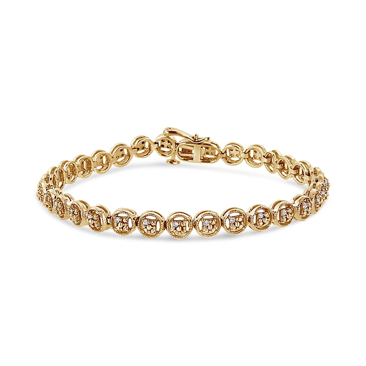 14K Gold 1/10 CTW Diamond Open Circle Ring - White, Yellow or Rose Gold 14K Gold 1/10 CTW Diamond Open Circle Ring - White, Yellow or Rose Gold