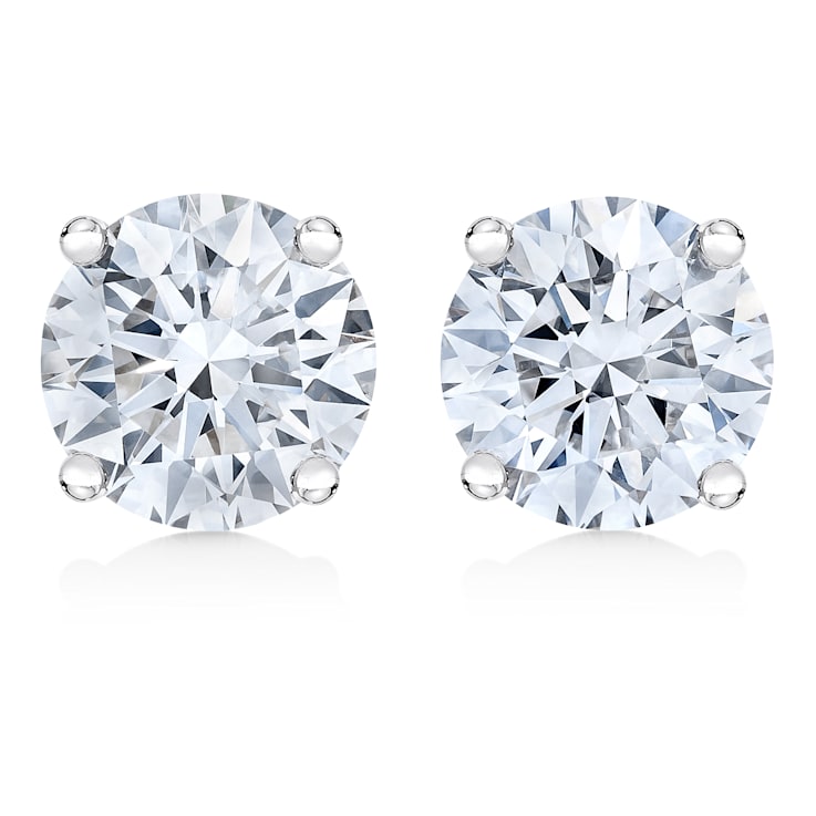 14K White Gold IGI Certified  1/2ctw Lab Grown Round-Cut Diamond Classic
Solitaire Stud Earrings