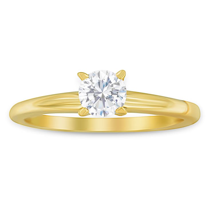 0.50ctw Diamond Solitaire 14K Yellow Gold Engagement Ring