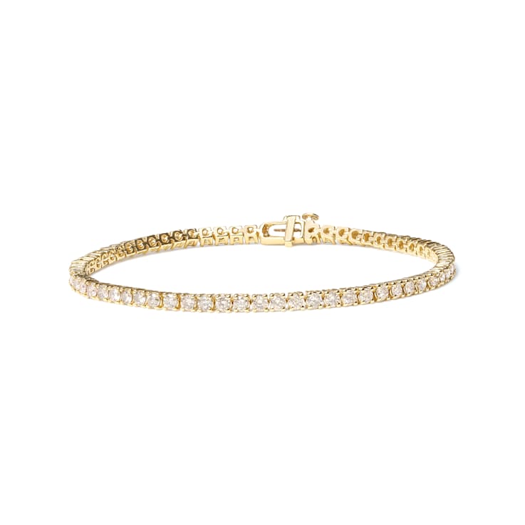14K Yellow Gold 6.0 Cttw Classic 4 Prong Set Round Brilliant Cut Diamond
Tennis Bracelet