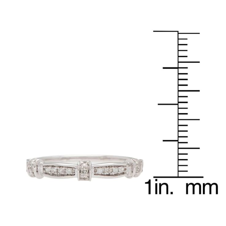 10k White Gold Contoured Diamond Wedding Band (1/6 cttw, H-I Color,
I1-I2 Clarity)
