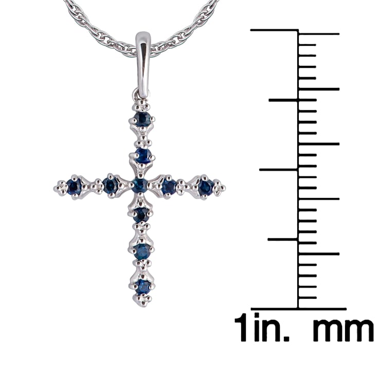 Genuine sapphire cross necklace best sale