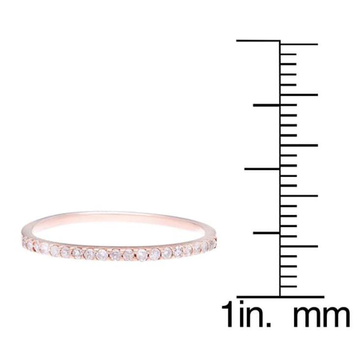 10k Rose Gold Thin Diamond Wedding Band (1/7 cttw, H-I Color, I1-I2 Clarity)