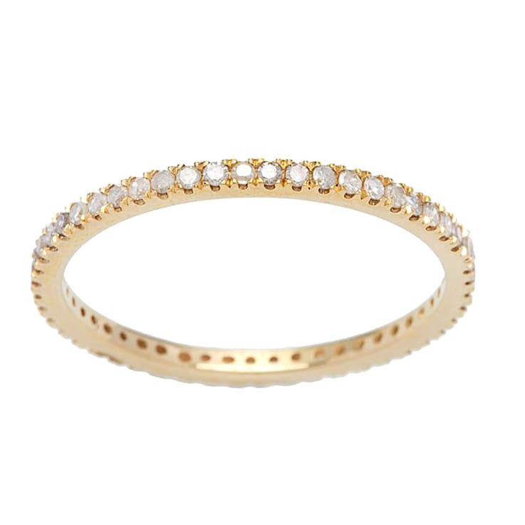 10k Yellow Gold Eternity Diamond Wedding Band 1/3 cttw, H-I Color, I1-I2 Clarity