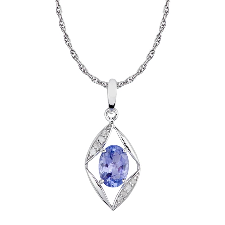 Tanzanite necklace white gold new arrivals