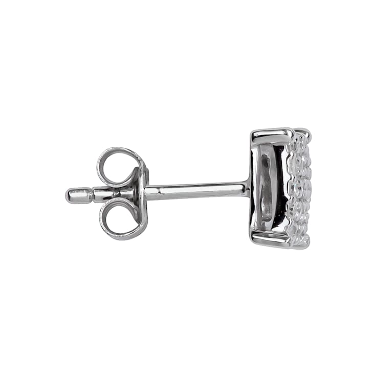 10K White Gold .25ctw Diamond Stud Earrings