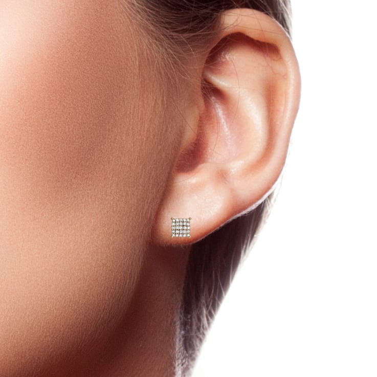 10K Yellow Gold .25ctw Diamond Stud Earrings