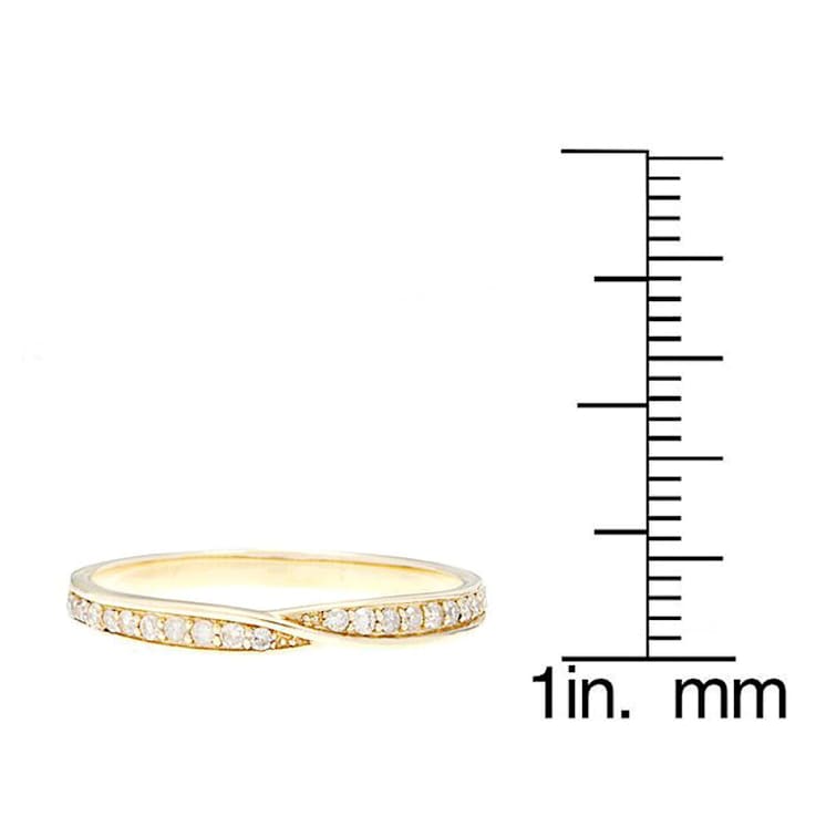 10k Yellow Gold Bypass Diamond Wedding Anniversay Band (1/6 cttw, H-I
Color, I1-I2 Clarity)