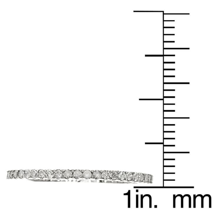 10k White Gold Eternity Diamond Wedding Band 1/3 cttw, H-I Color, I1-I2 Clarity