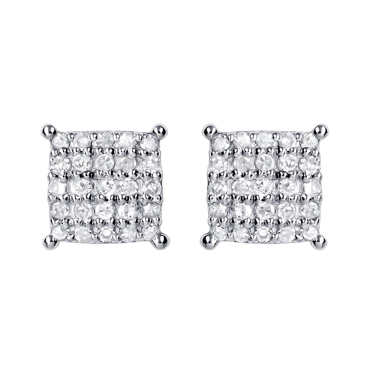 10K White Gold .25ctw Diamond Stud Earrings