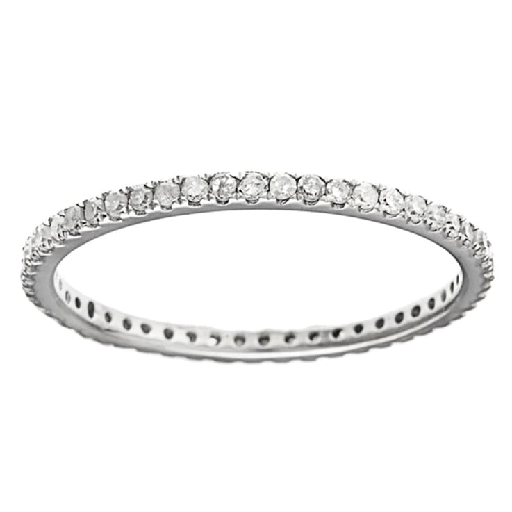 10k White Gold Eternity Diamond Wedding Band 1/3 cttw, H-I Color, I1-I2 Clarity