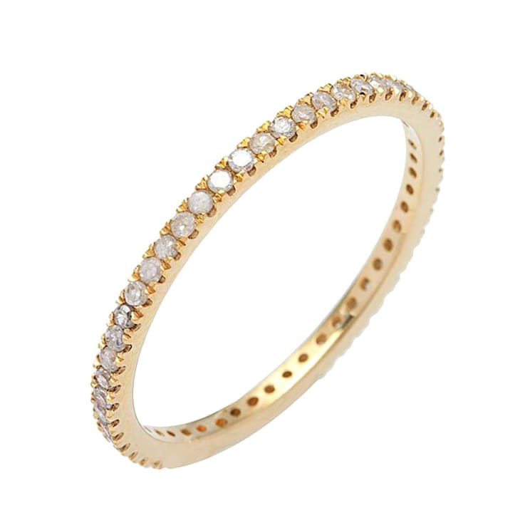 10k Yellow Gold Eternity Diamond Wedding Band 1/3 cttw, H-I Color, I1-I2 Clarity
