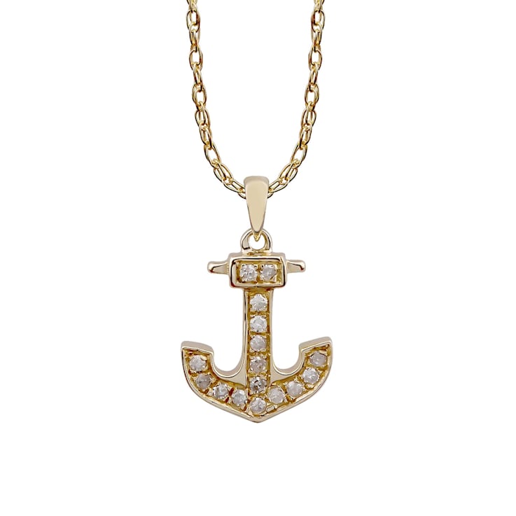 10k anchor pendant top