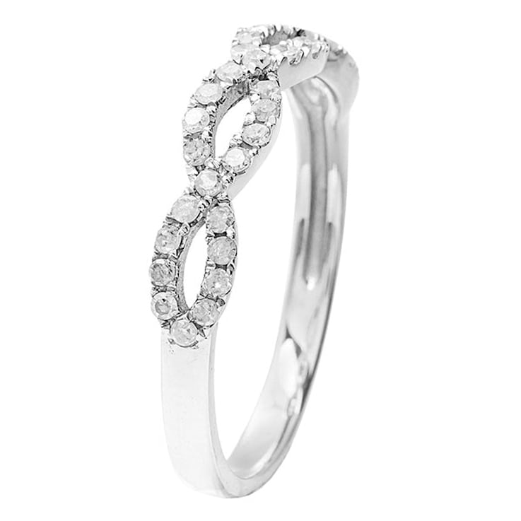10k White Gold Infinity Diamond Anniversary Ring (1/4 cttw, H-I Color,  I1-I2 Clarity) - 15T6XA