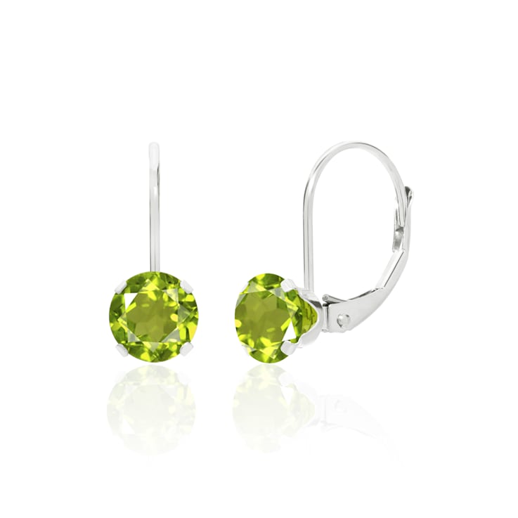 Peridot leverback earrings store