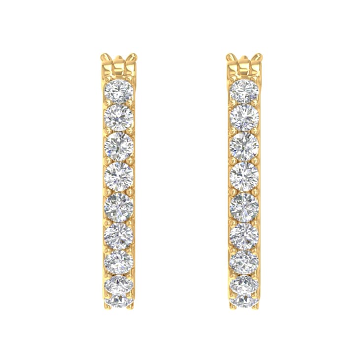 FINEROCK 1 Carat Prong Set Diamond Inside-out Hoop Earrings in 14k
Yellow Gold - IGI Certified