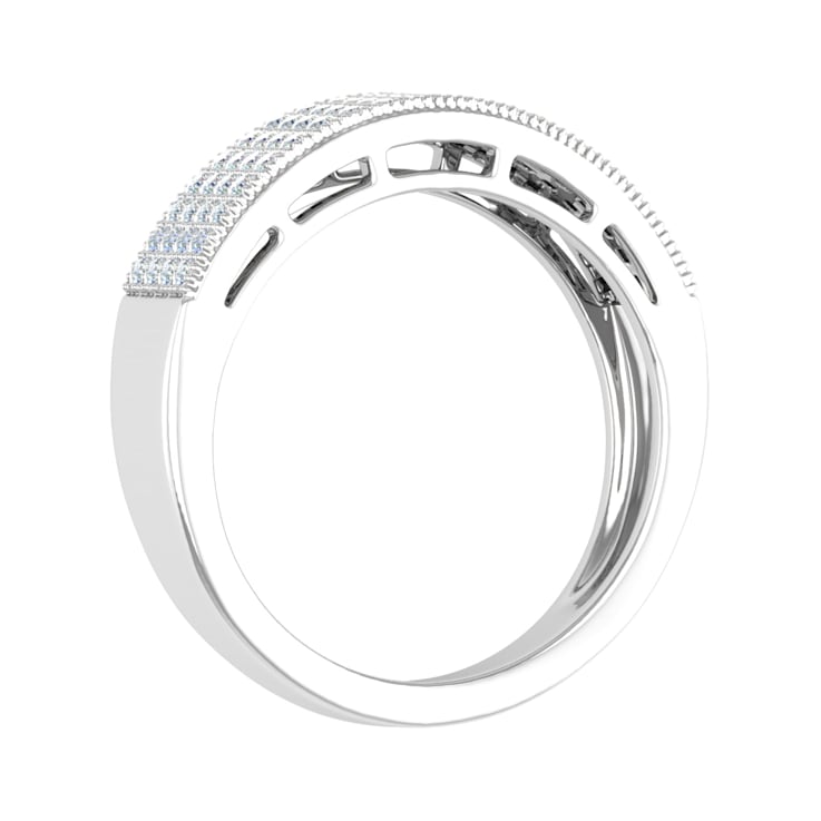 FINEROCK 1/2 Carat Diamond Wedding Band Ring in 10K Gold