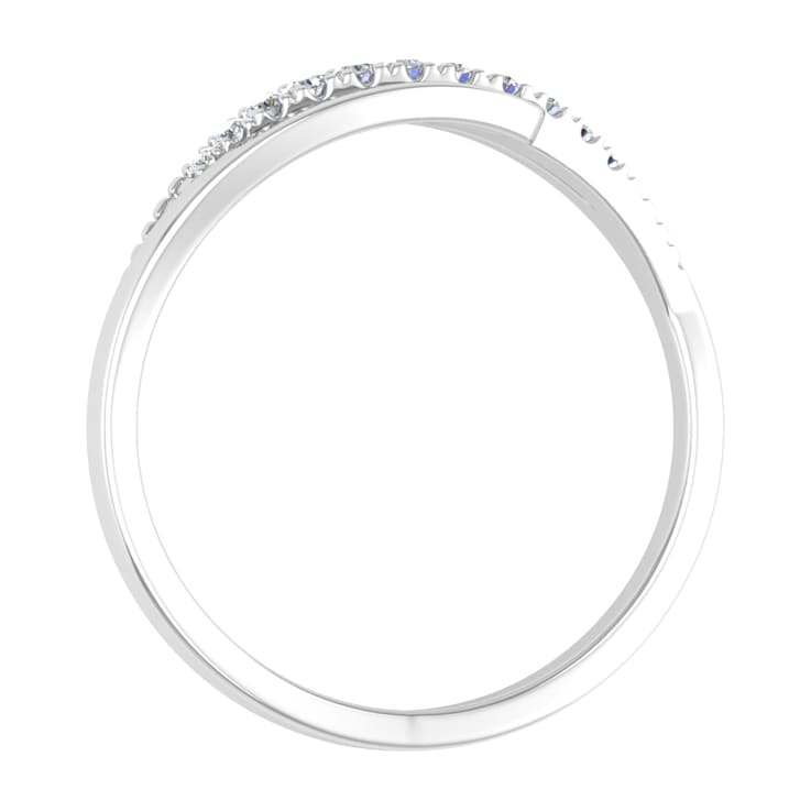 FINEROCK 1/11 Carat Round Diamond Anniversary Wedding Band Ring in 10K Gold