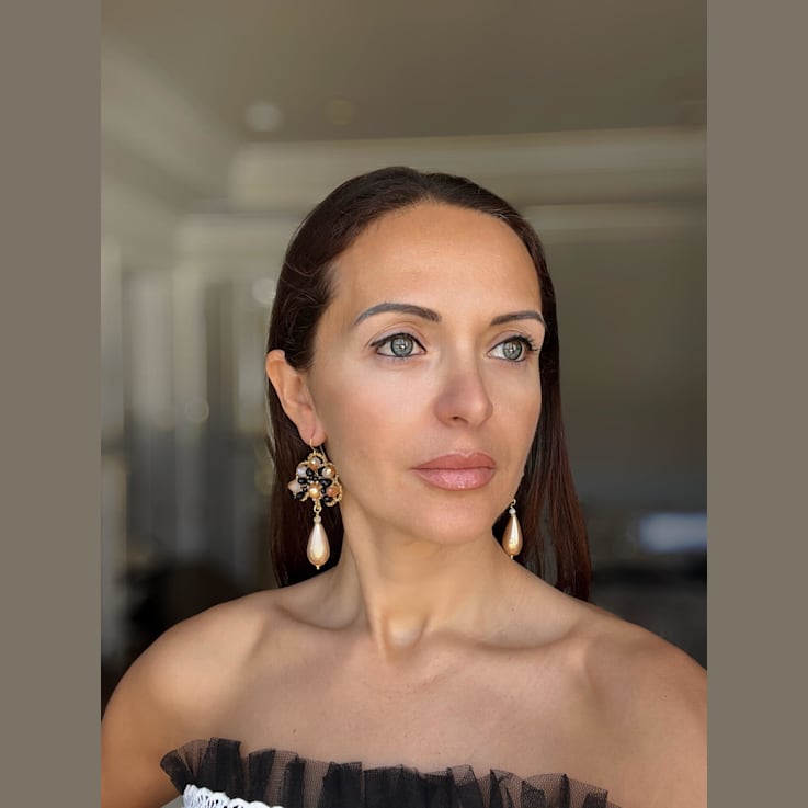 Traditional Sicilian Gold Lotus Earrings