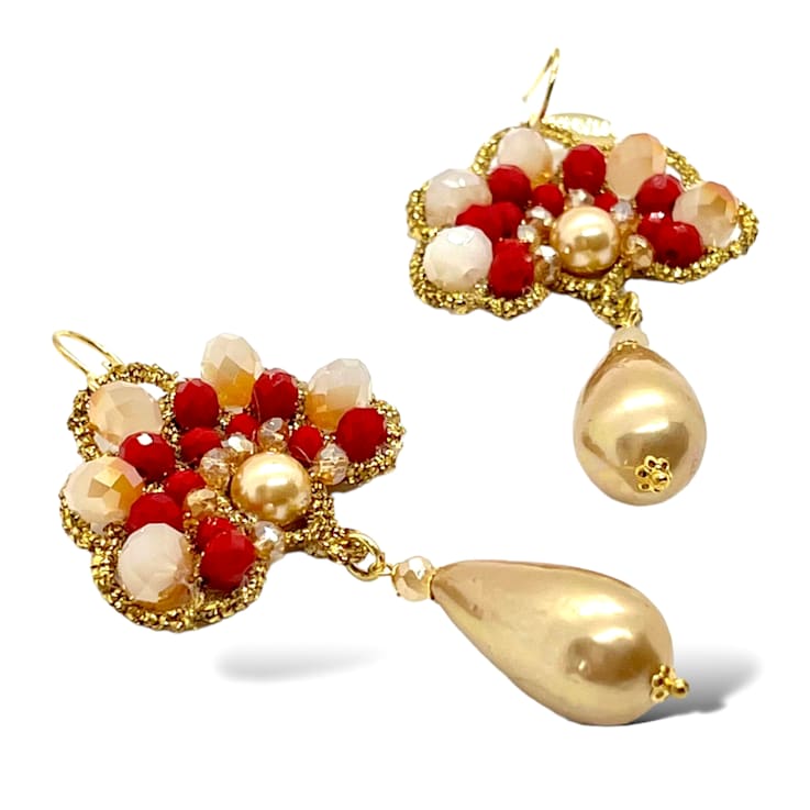 Traditional Sicilian Gold Lotus Earrings