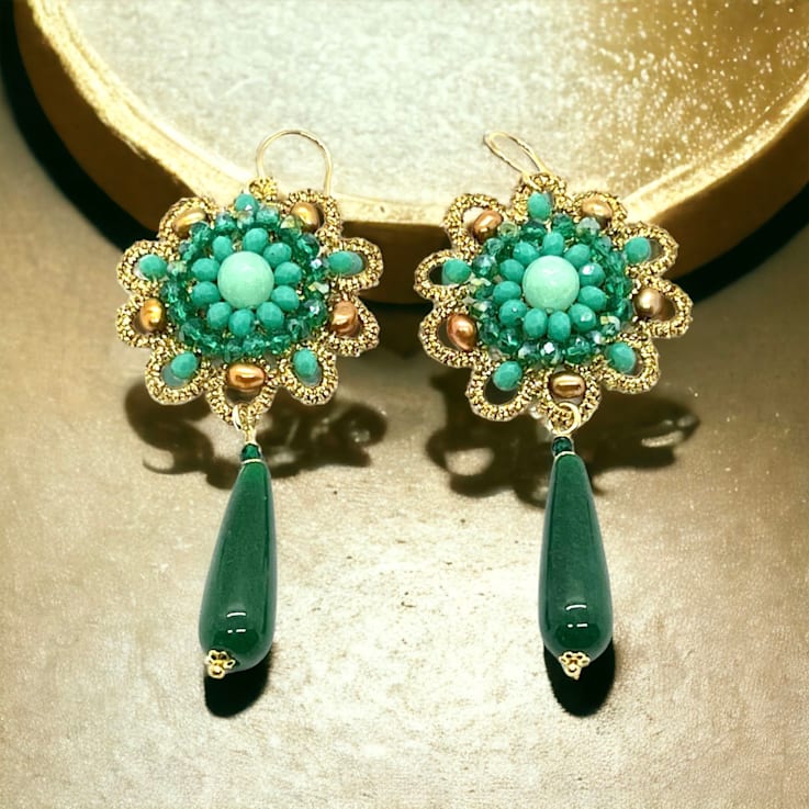 Dahlia Agate Earrings