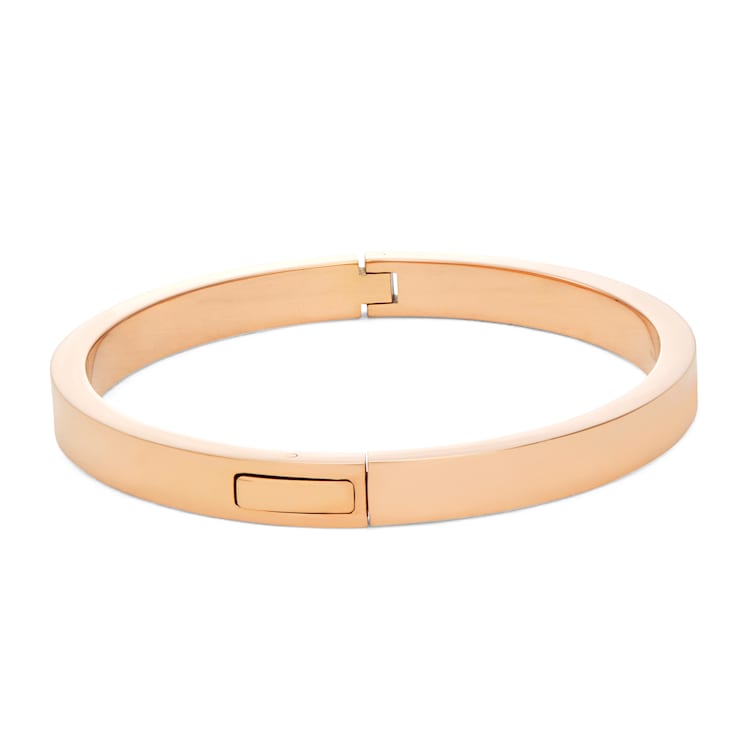 Classic Hinged Bangle in Polished Rose Stainless Steel