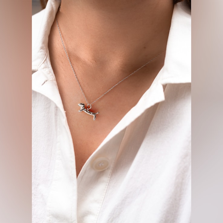 Diamond dachshund necklace best sale