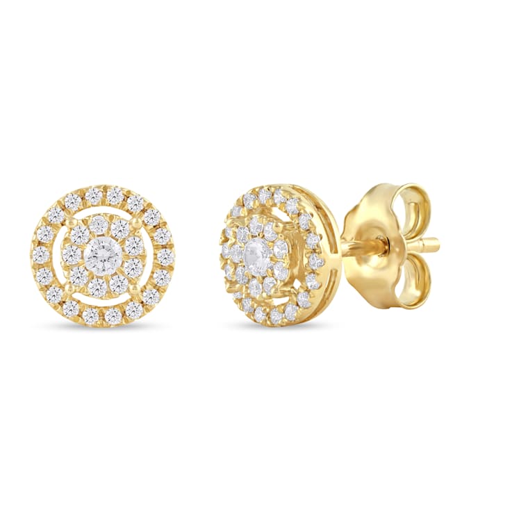 10k yellow gold shop diamond stud earrings