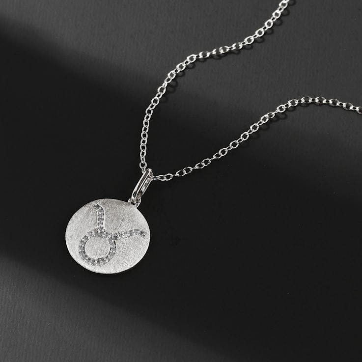 1 10ctw Diamond Taurus Zodiac Sign Pendant for Women Necklace in