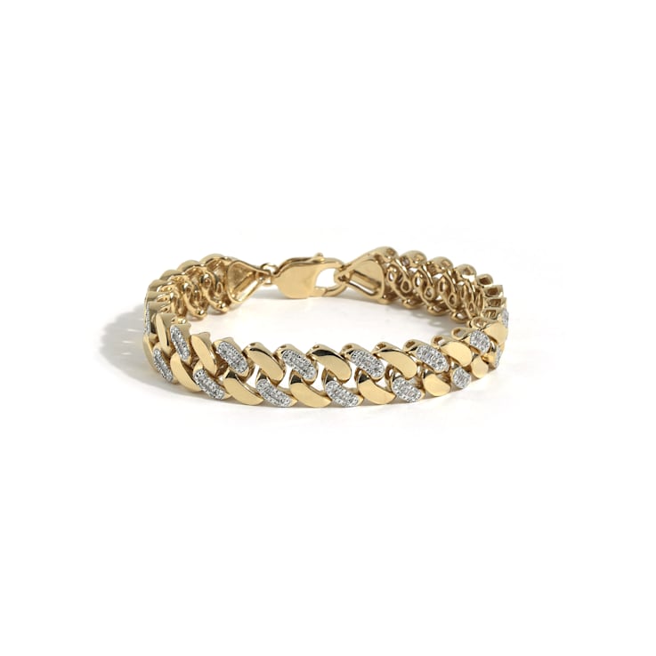 Mens cuban diamond bracelet shop