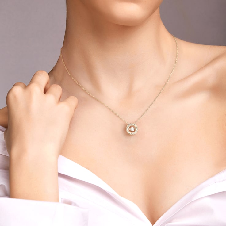 1/4ct TDW Diamond Infinity Swirl Pendant Necklace in 10k