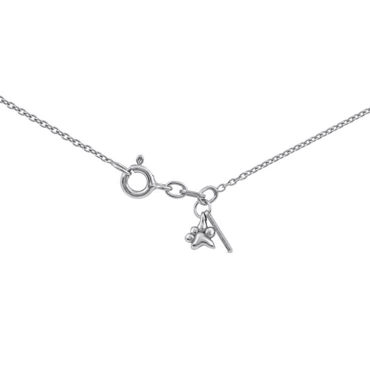 Sterling Silver Diamond Dolphin Pendant Necklace .10ctw