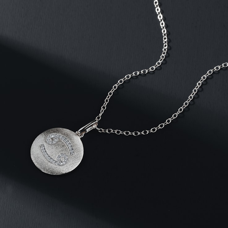 1 10ctw Diamond Cancer Zodiac Sign Pendant for Women Necklace in