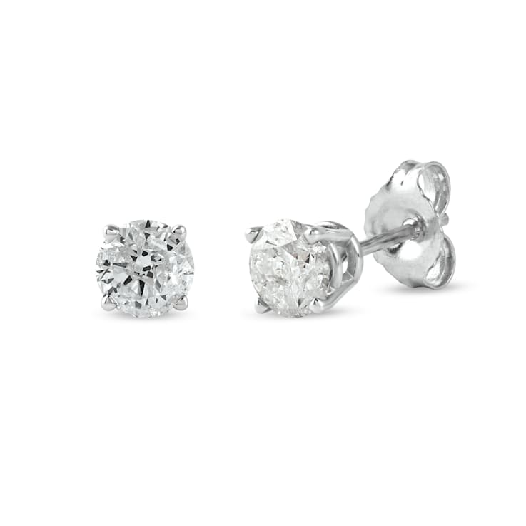1ct TDW Diamond Stud Earrings in 14k White Gold